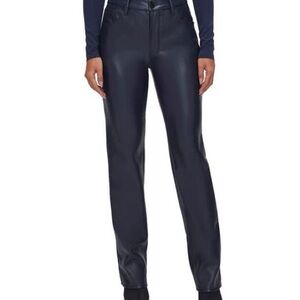 Good American Navy Faux Leather Pants